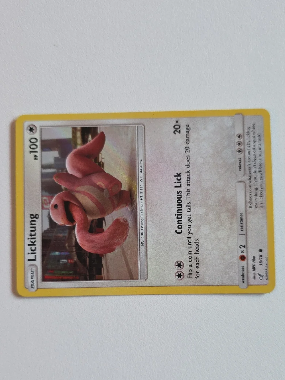 Pokemon Lickitung And Lickilicky Card